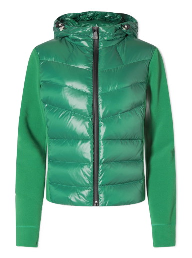 Grenoble Padded Zip Up Cardigan Green