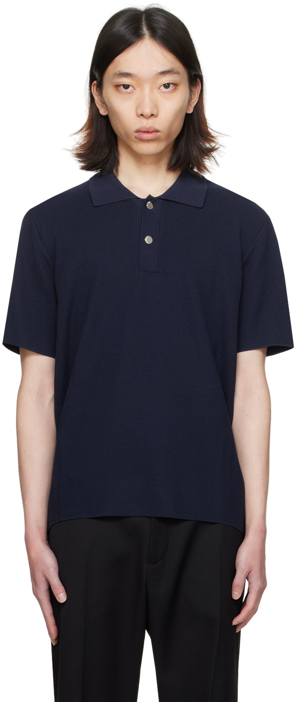 Póló Jacquemus 'Le polo maille' Polo Tee Sötétkék | 24E245KN296-2379