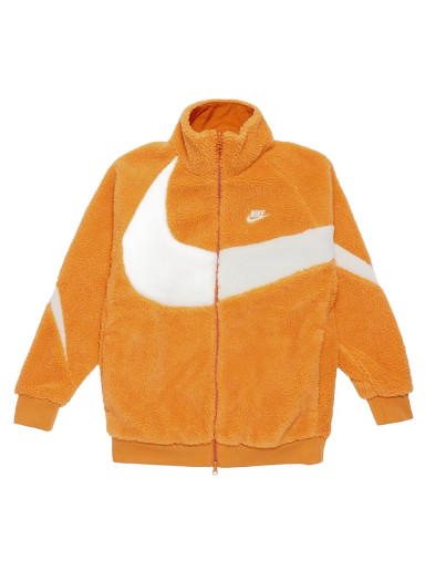 Dzsekik Nike Big Swoosh Reversible Boa Jacket Hot Curry Coconut Milk 
Narancssárga | BQ6546-808