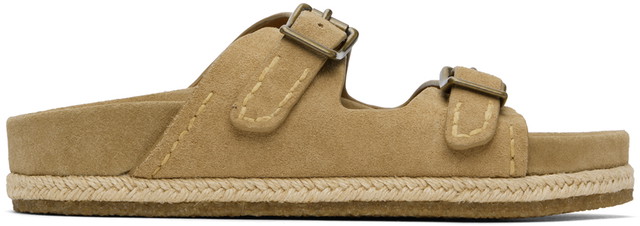 Sneakerek és cipők Polo by Ralph Lauren Beige Turbach Suede Sandals Bézs | 803916776003