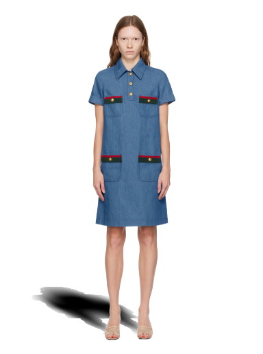 Ruha Gucci Web Mini Dress Kék | 753515 XDCMH