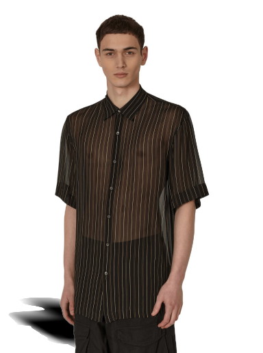 Ing Dries Van Noten Striped Shortsleeve Shirt Fekete | 231-020708-6137 900