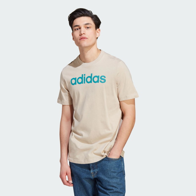 Póló adidas Performance Essentials Single Jersey Linear Embroidered Logo Bézs | IJ8652