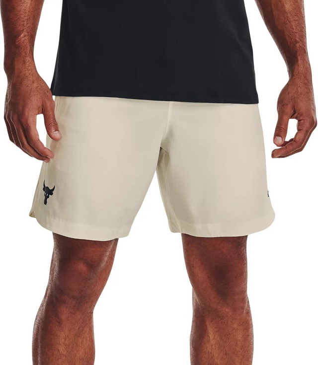 Rövidnadrág Under Armour Project Rock Woven Shorts Bézs | 1361613-279