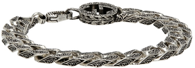 Karkötők Gucci Interlocking G Bracelet "Silver" Fémes | 454285 J8400
