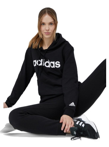 Sweatshirt adidas Originals Linear Hooded Sweatshirt Fekete | IC4426