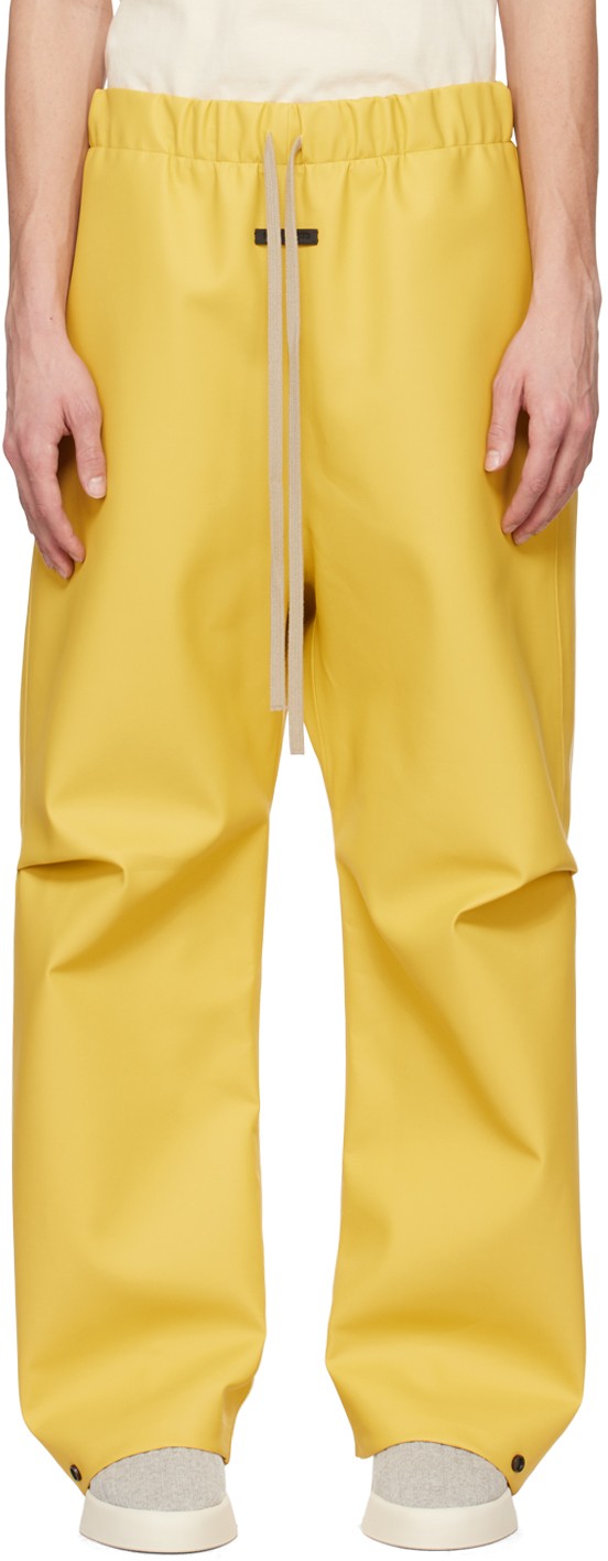 Nadrág Fear of God Yellow Rubberized Trousers Sárga | FG840-318RUB