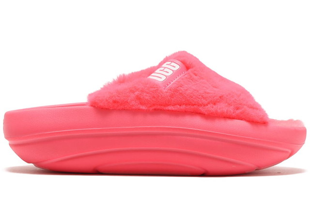 Ruházat UGG FoamO plush Slide Super Coral (Women's) Rózsaszín | 1143849-SPCL