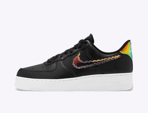 Sneakerek és cipők Nike Air Force 1 LV8 ''Digital Swoosh - Black'' GS Fekete | CW1577-002
