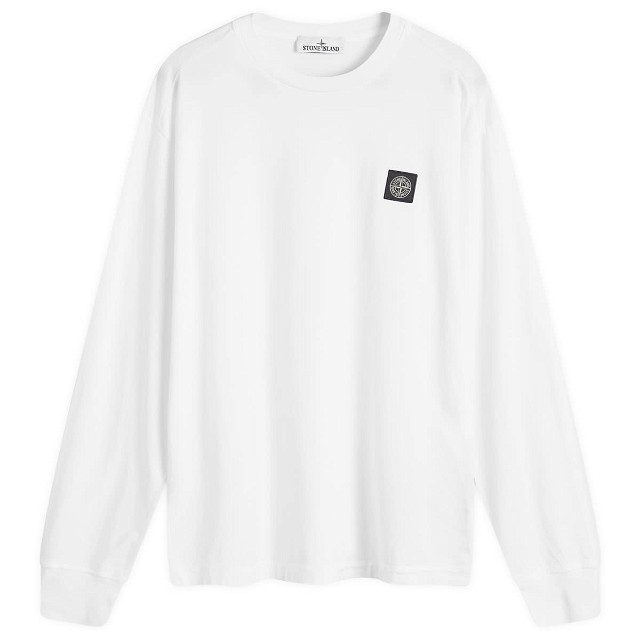 Póló Stone Island Long Sleeve Patch T-Shirt Fehér | 811522713-A0001