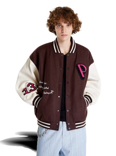 Dzsekik PREACH Patched Varsity Jacket Barna | 0399005506