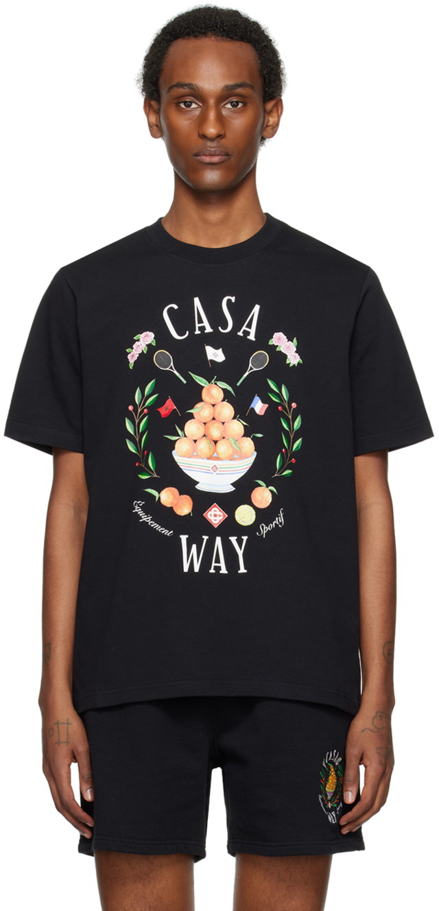 Póló Casablanca SSENSE x 'Casa Way' T-Shirt Fekete | MPS24-JTS-001-17