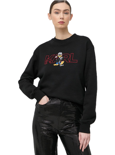 Sweatshirt KARL LAGERFELD Logo Sweatshirt Fekete | 231W1891