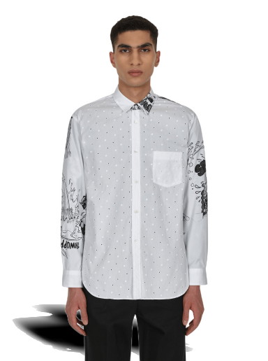 Ing Comme des Garçons Christian Marclay Printed Shirt Fehér | FI-B053 1