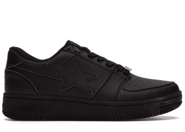 Sneakerek és cipők BAPE Bape Sta Low Leather 20th Anniversary "Black" Fekete | 1G80191007-BLK