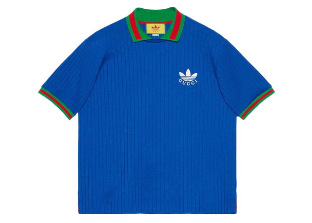 Pólóingek Gucci adidas x Polyester Polo Shirt Cobalt Blue Kék | 691777 XJEKF 4364