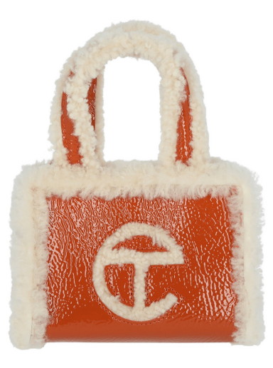 Telfar Small Crinkle Leather Shopper "Spicy Pumpkin"