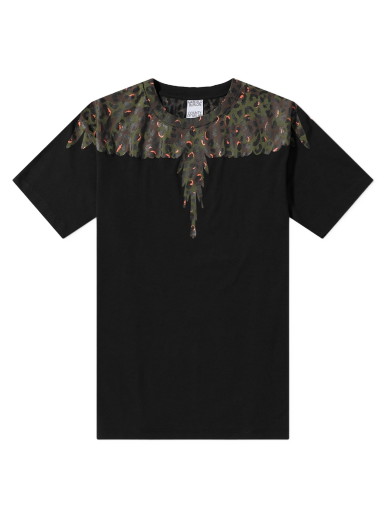 Póló Marcelo Burlon Animalier Wings Regular Tee Fekete | CMAA018S23JER0051060