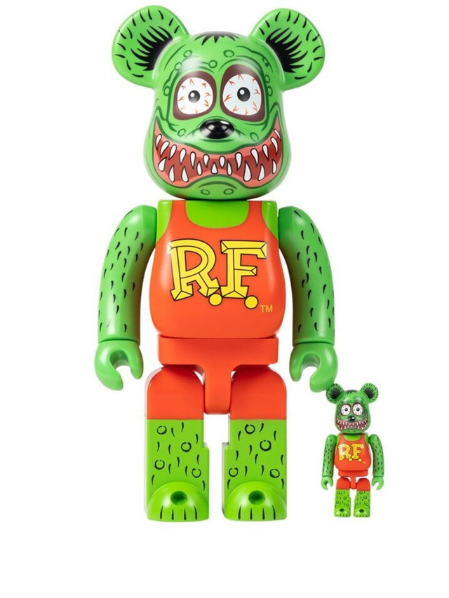 Gyűjthető Medicom Toy BE@RBRICK Rat Rink 100% and 400% figure set - Green Zöld | MEDI008119435373