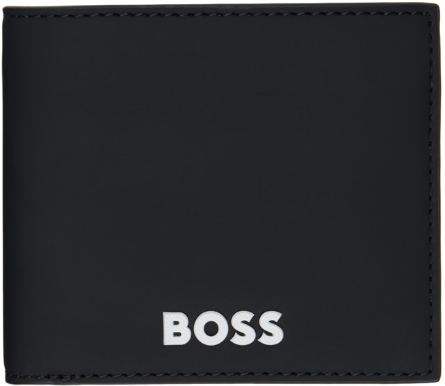 Pénztárca BOSS Faux-Leather Logo Wallet Fekete | 50513934