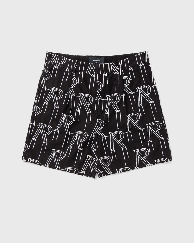 Represent EMBRODIERED INITIAL TAILORED SHORT