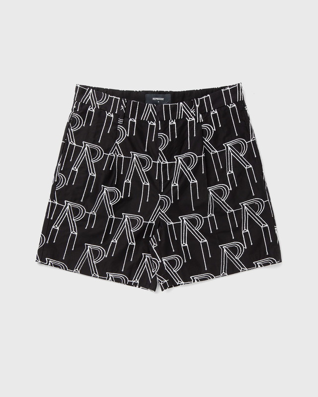 Represent EMBRODIERED INITIAL TAILORED SHORT