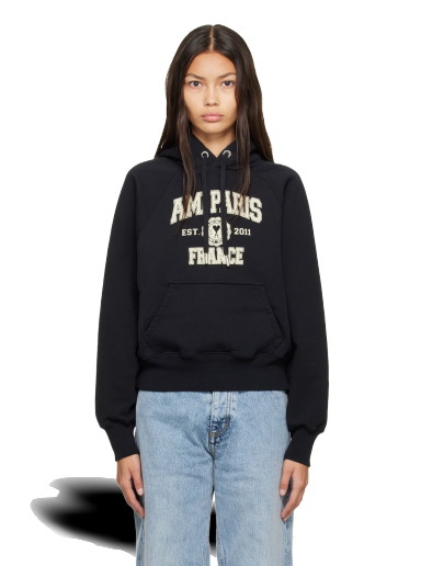 Sweatshirt AMI Paris France Hoodie Fekete | USW210.747