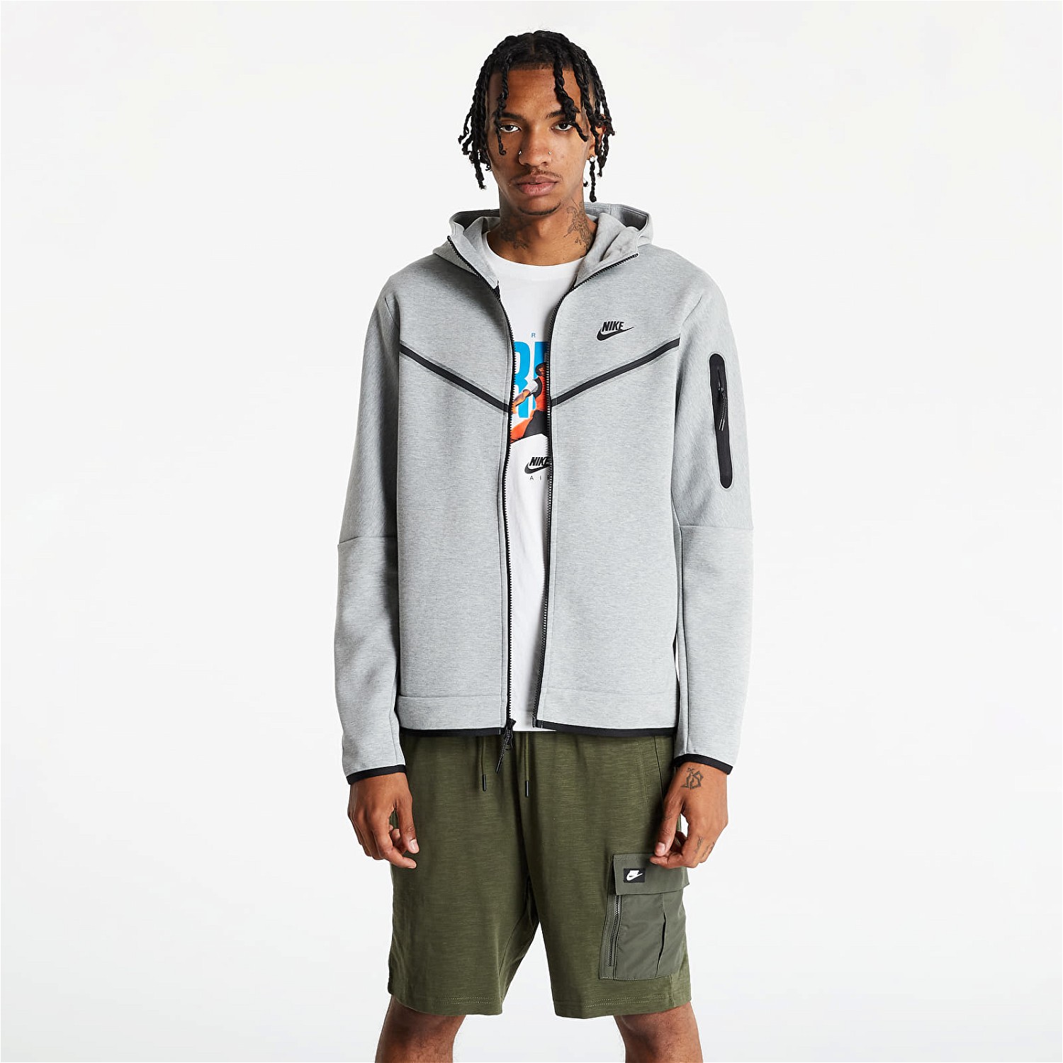 Sweatshirt Nike Tech Fleece Full-Zip Hoodie Szürke | CU4489-063, 0