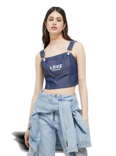 Trikók Moschino Love Tank Top Sötétkék | W.C.E77.01.T.174A