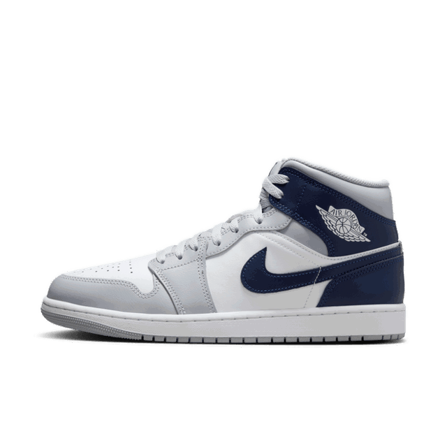 Sneakerek és cipők Jordan Air Jordan 1 Mid "Wolf Grey & Midnight Navy" Szürke | DQ8426-104