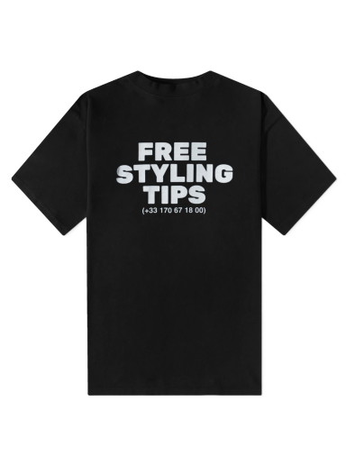 Póló Balenciaga Free Styling Tips Tee Fekete | 744439-TOVG2-9034