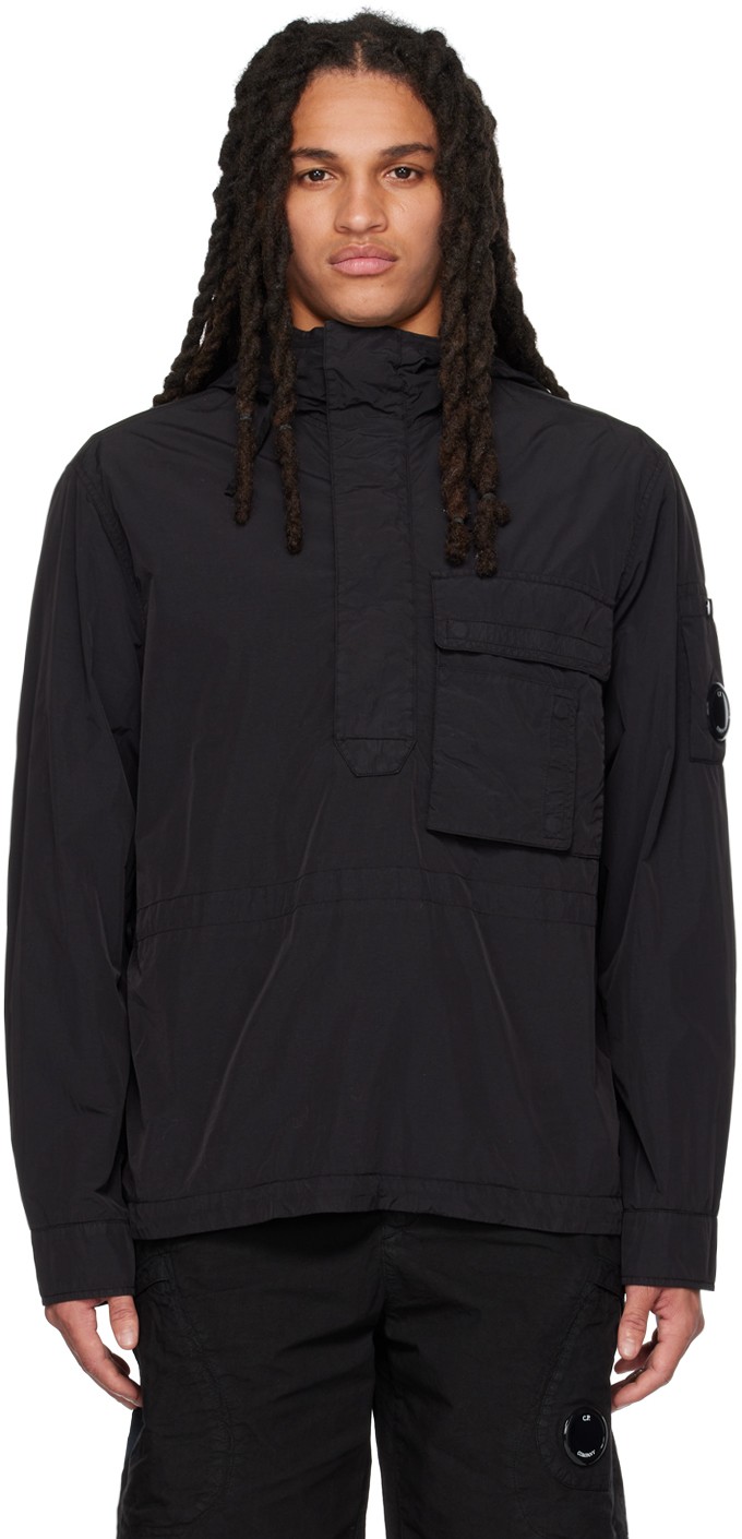 Dzsekik C.P. Company Garment-Dyed Jacket Fekete | 14CMOS102A-005991G, 0