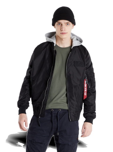 Bomber dzsekik Alpha Industries Bomber MA-1 TT Hood BP Fekete | 106103-03