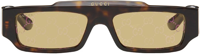 Napszemüveg Gucci Brown Rectangular Sunglasses Barna | GG1592S-002