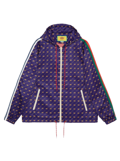 Dzsekik Gucci adidas x Trefoil Print Jacket Orgona | 691428 ZAJCZ 7281