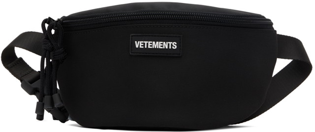 Övek VETEMENTS Logo Belt Bag Fekete | UE64FA100B