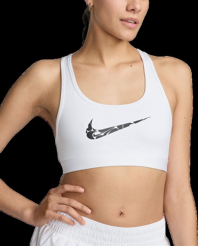 Melltartó Nike SWSH LS HBR BRA Fehér | fn2898-100