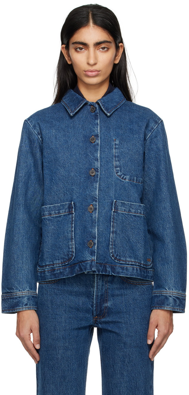 Dzsekik A.P.C. Nikkie Denim Jacket Sötétkék | COGWB-F02937