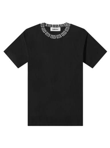 Póló Ambush Monogram Ribbed Collar Tee Fekete | BMAA012S22JER0011010