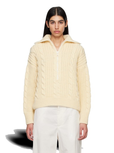 Pulóver Bottega Veneta Half Zip Sweater Bézs | 733413 V2MG0