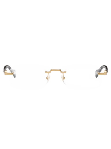 Gold & Black Rectangular Glasses