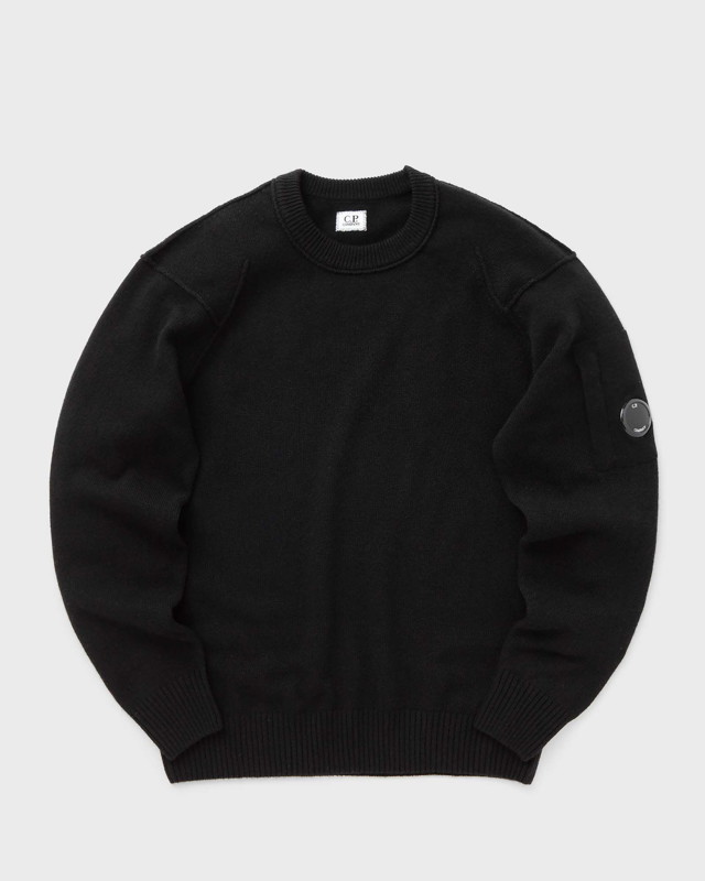 Pulóver C.P. Company LAMBSWOOL GRS CREW NECK KNIT Fekete | 17CMKN047A110149A-999