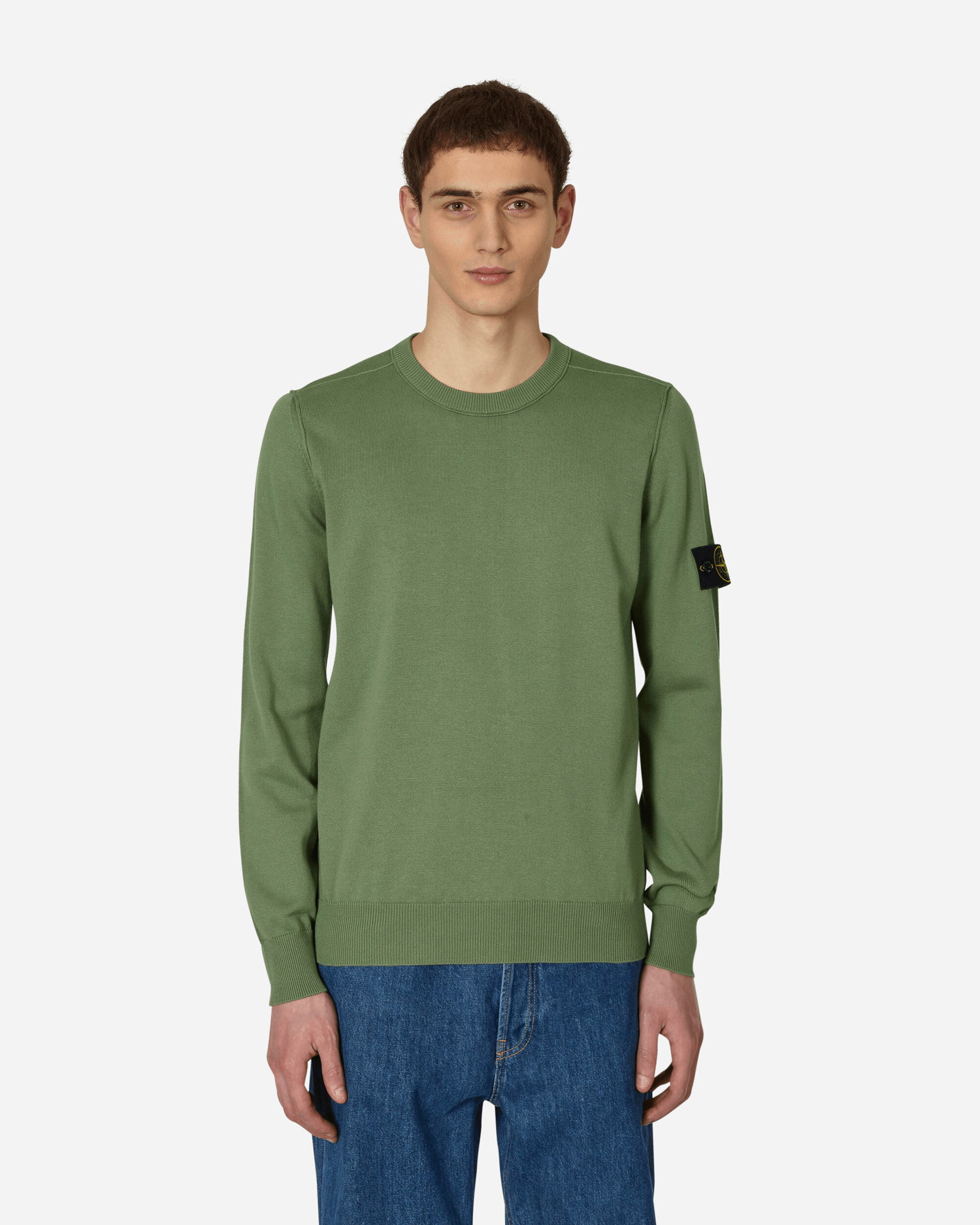 Pulóver Stone Island Cotton Crewneck Sweater Zöld | MO1015540B2 V0055, 1