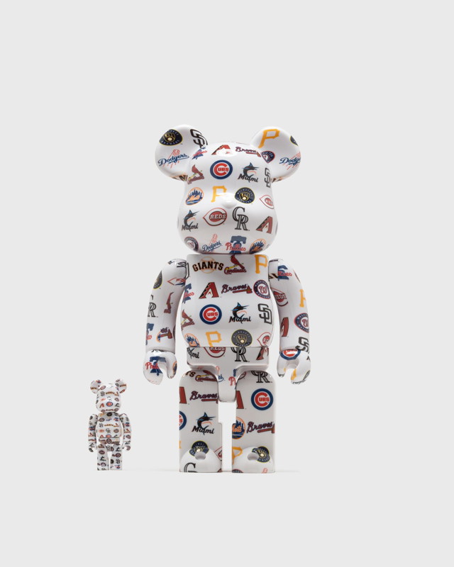 Gyűjthető Medicom Toy MLB NATIONAL LEAGUE 100% & 400% BE@RBRICK Set Fehér | MED1196