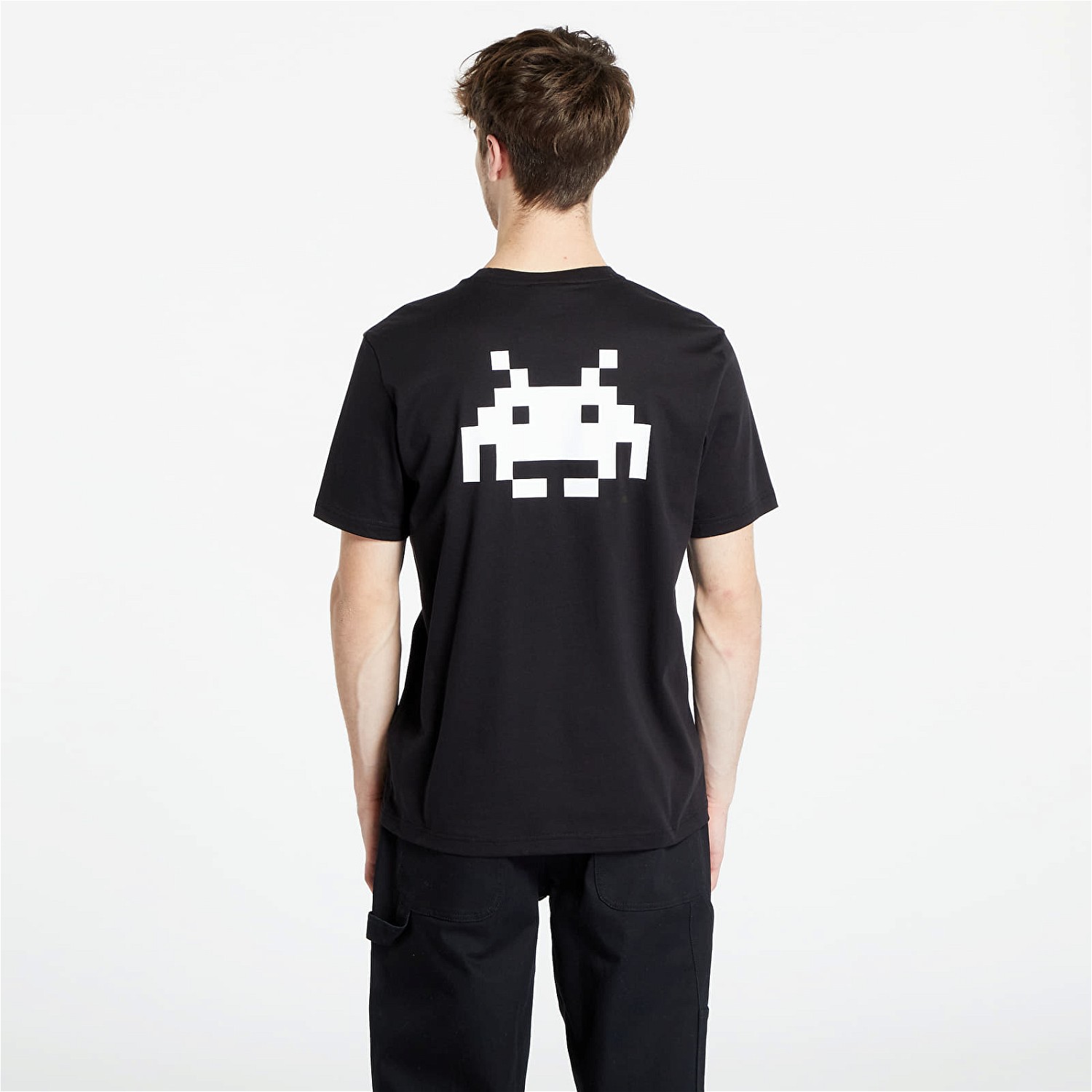 Póló Champion Space Invaders x Crewneck T-Shirt Fekete | 220172 CHA KK001, 1