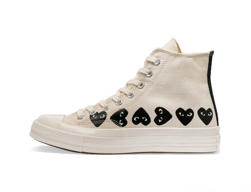 Sneakerek és cipők Converse Comme des Garcons x Chuck Taylor All Star 70 Hi PLAY "Multi-Heart Milk" Bézs | A08148C/AZ-K127-001-2