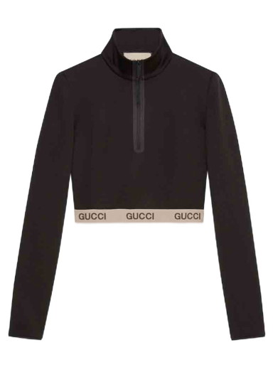 Crop topok Gucci The North Face x Cropped Top Black Fekete | 672399 XJDS6 1082