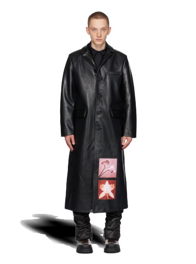 Patch Leather Coat