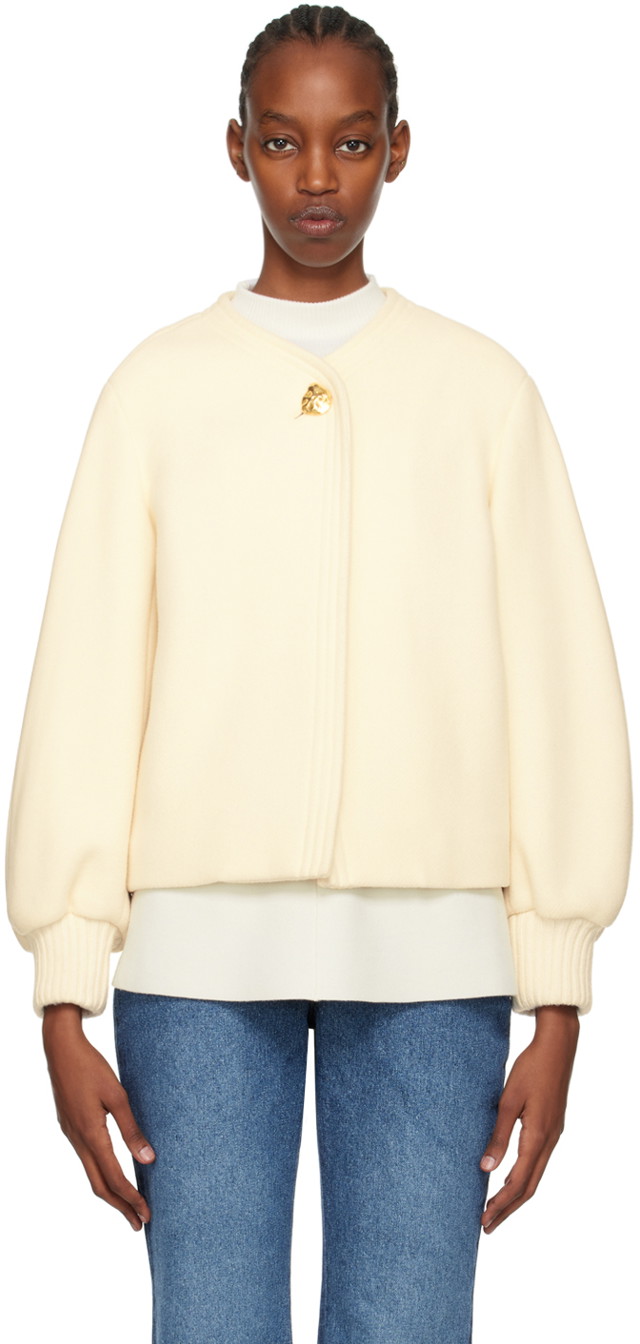 Dzsekik CHLOÉ Chloé Balloon Jacket "Off-White" Bézs | CHC24SMA23072