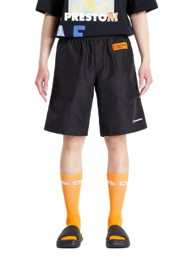 Rövidnadrág HERON PRESTON Ex-Ray Heron Nylon Trackshorts Fekete | HMCL003S22FAB0011001